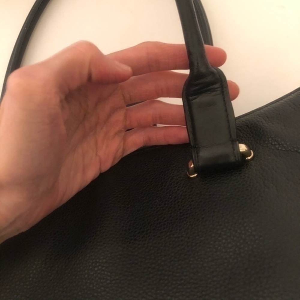 COACH swagger carryall black pebbled leather tote - Picture 12 of 16